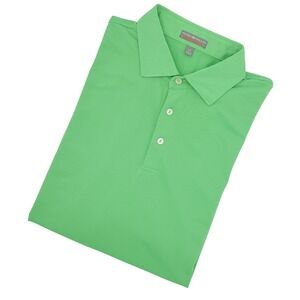 Peter Millar Summer Comfort XL‎ Green Polo Shirt Mens Short Sleeve